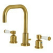 Kingston Brass FSC8933DPL Paris Widespread Bathroom Faucet with Brass Pop-Up, Brushed Brass