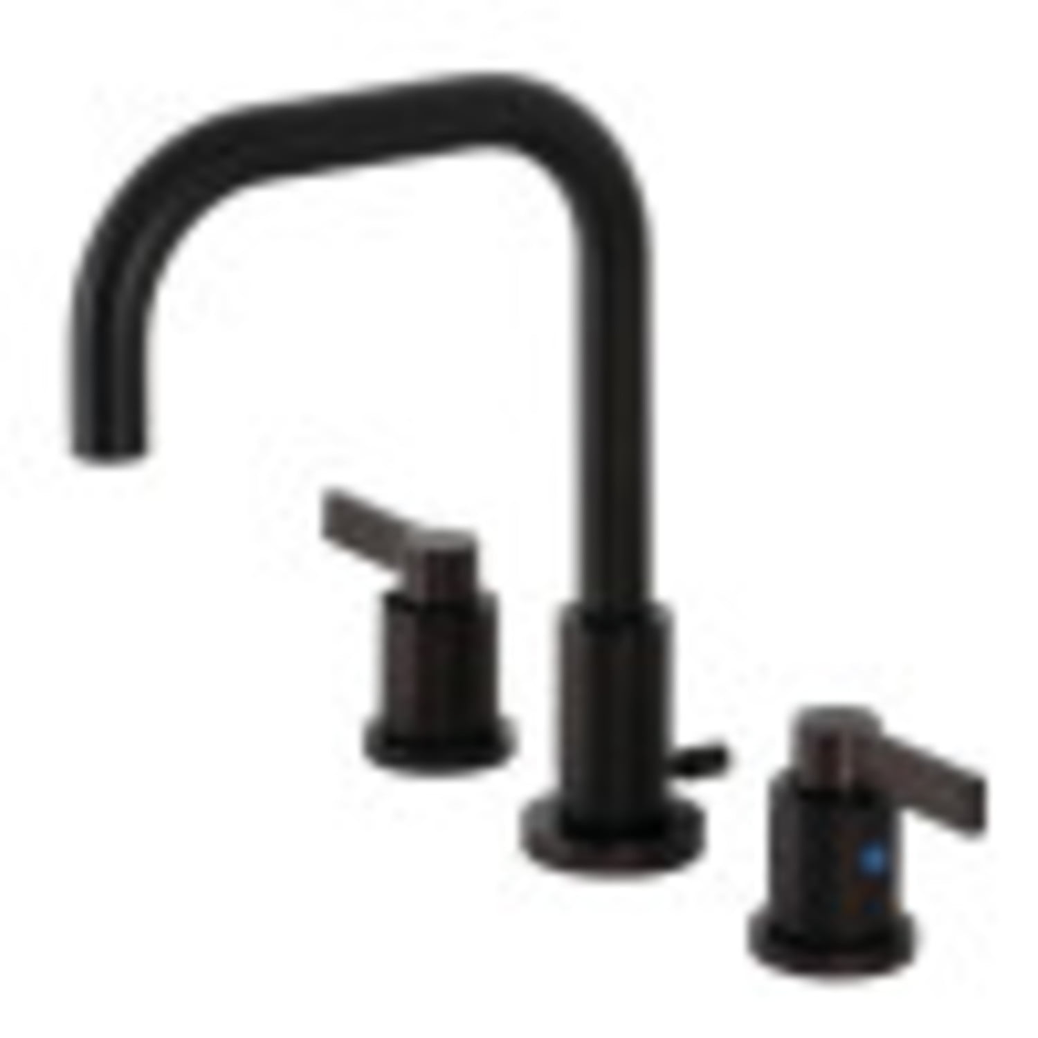 Kingston Brass FSC8935NDL NuvoFusion Widespread Deck Mount Bathroom Faucet with Brass Pop-up, Oil Rubbed Bronze