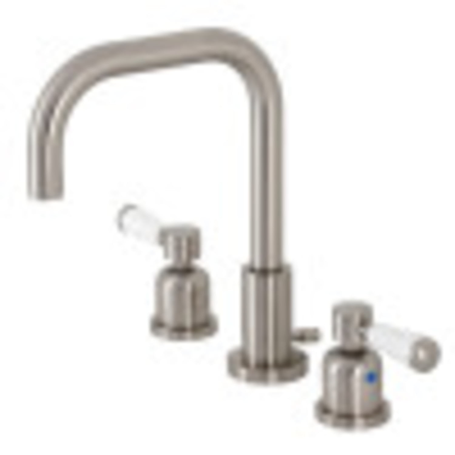 Paris Widespread Brushed Nickel Faucet with Brass Pop-Up