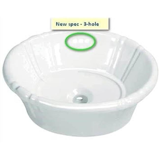 White Ceramic Oval Drop-In Bathroom Sink with Overflow