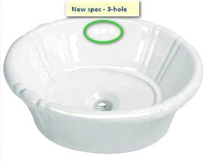 White Ceramic Oval Drop-In Bathroom Sink with Overflow