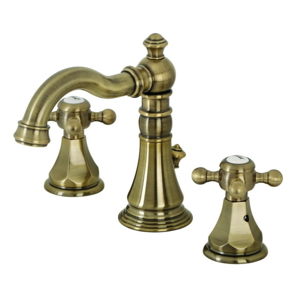 Kingston Brass FSC19733BX Metropolitan Widespread Bathroom Faucet with Brass Pop-Up, Antique Brass