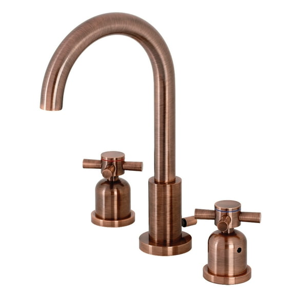 Kingston Brass FSC892DXAC Concord Widespread Bathroom Faucet with Brass Pop-Up, Antique Copper