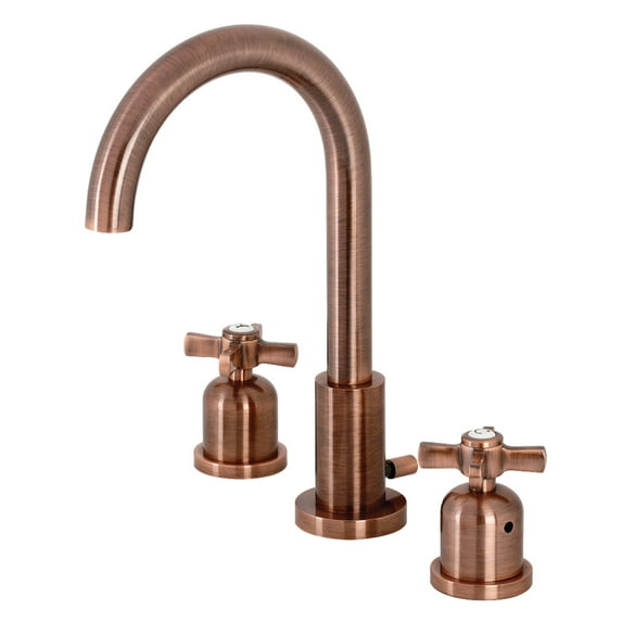 Kingston Brass FSC892ZXAC Millennium Widespread Bathroom Faucet with Brass Pop-Up, Antique Copper