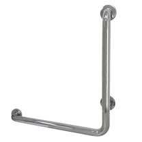 Kingston Brass GBL1224CSL1 24"x 24" L-Shaped Grab Bar - Left Hand, Mirror