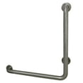 thumbnail image 1 of Kingston Brass GBL1224CSL8 24"x 24" L-Shaped Grab Bar - Left Hand, Brushed Nickel, 1 of 2