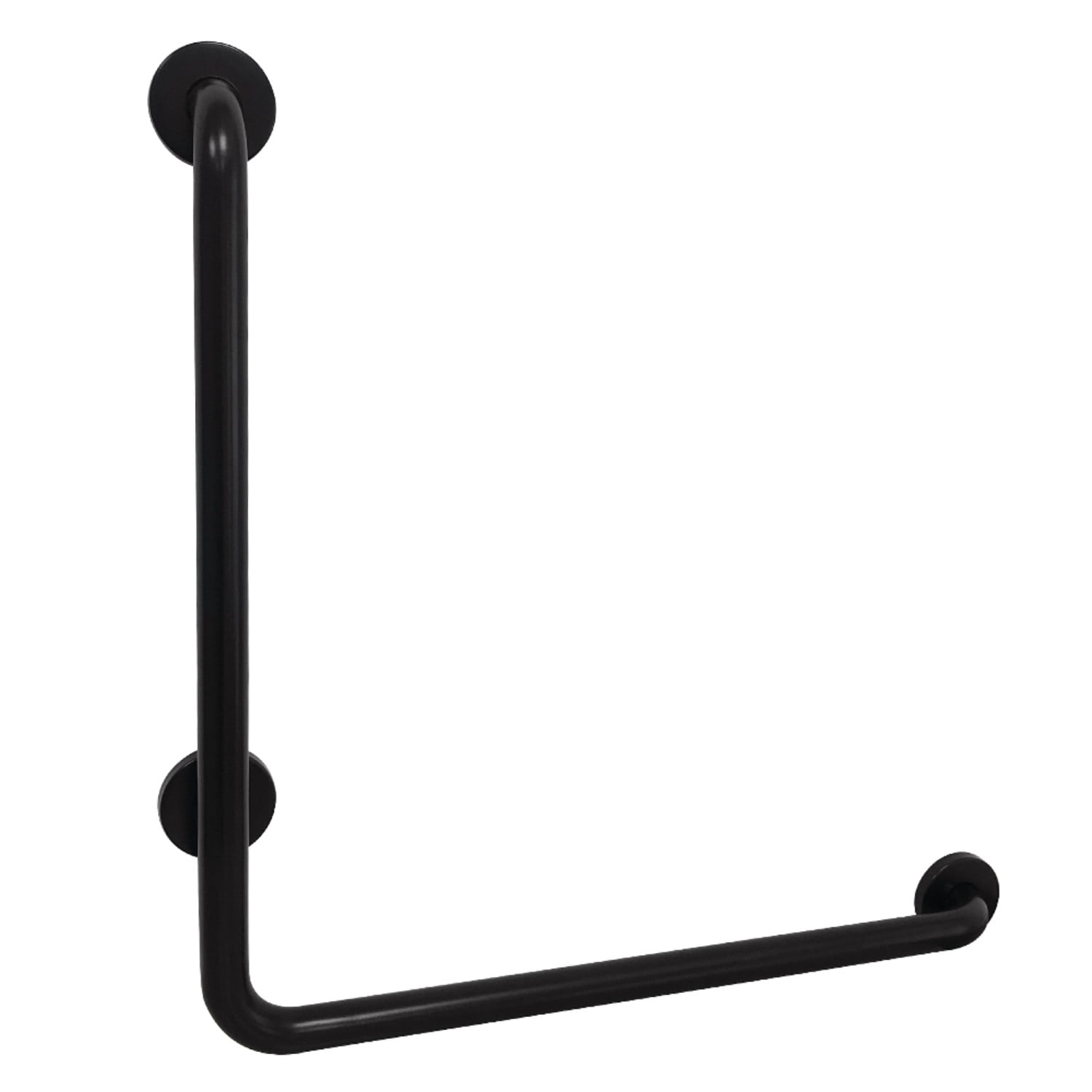 Kingston Brass GBL1424CSR0 24"x 24" L-Shaped Grab Bar - Right Hand, Matte Black