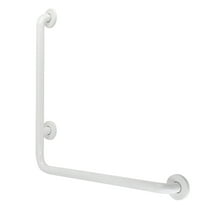 Kingston Brass GBL1424CSRW 24"x 24" L-Shaped Grab Bar - Right Hand, White