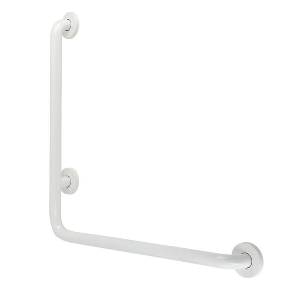 Kingston Brass GBL1424CSRW 24"x 24" L-Shaped Grab Bar - Right Hand, White