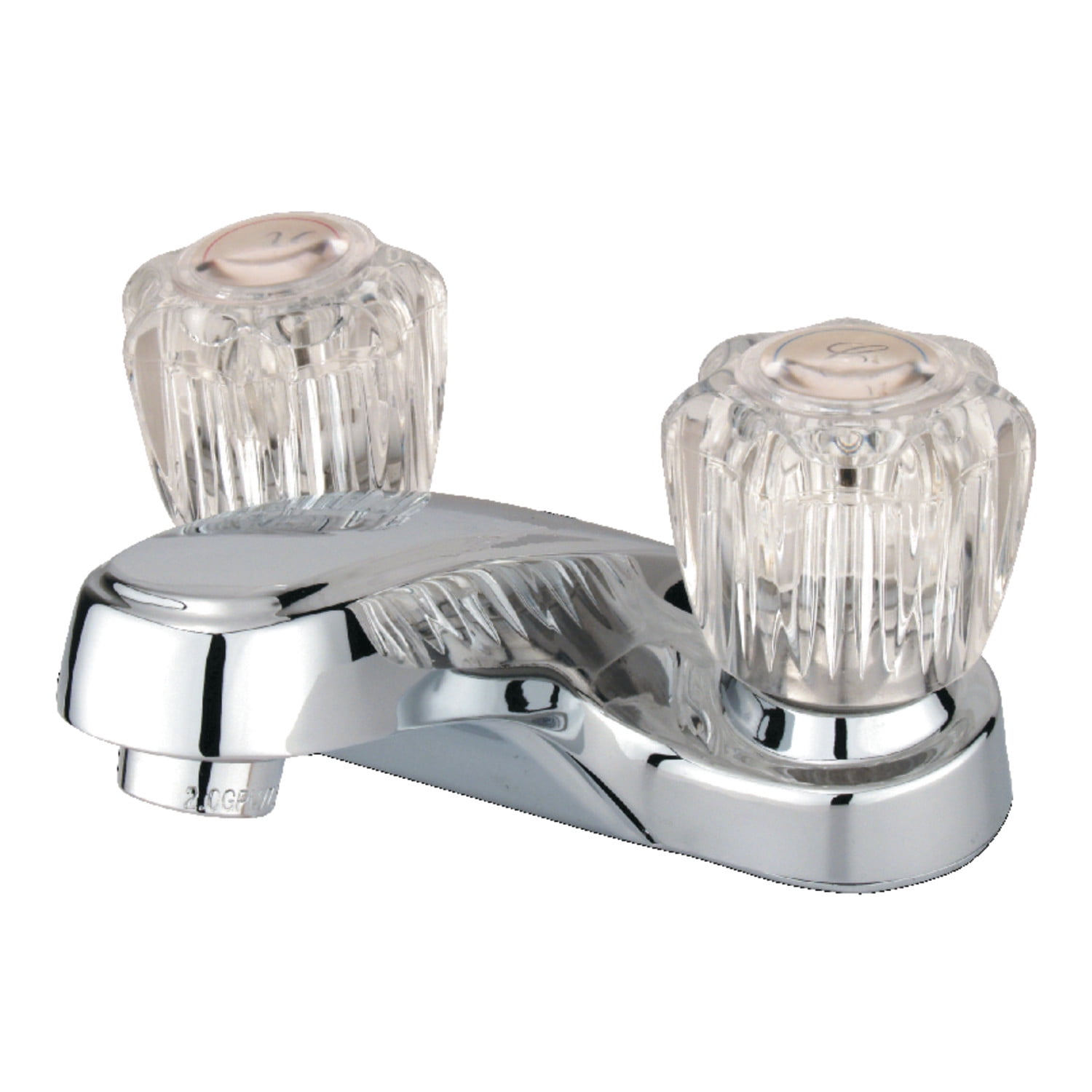 Kingston Brass GKB161 Water Saving Americana Centerset Lavatory Faucet with Acrylic Handle and ABS Pop-Up Chrome
