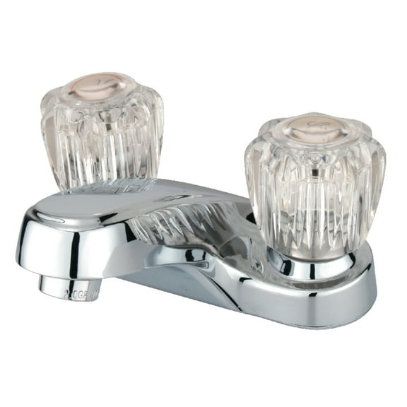 Kingston Brass GKB161LP Water Saving Americana Centerset Lavatory Faucet with Acrylic Handle, Chrome