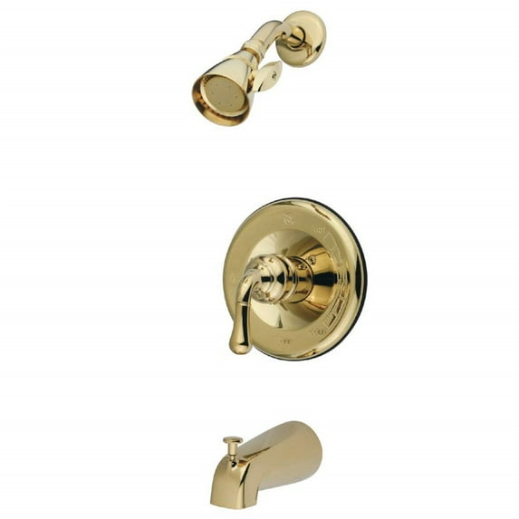Kingston Brass GKB1632T Water Saving Magellan Tub & Shower Trim Only, Polished Brass