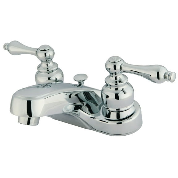 Kingston Brass GKB251AL Water Saving Magellan Centerset Lavatory Faucet with Lever Handles and ABS Pop-Up, Chrome