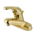 thumbnail image 1 of Kingston Brass GKB512 Water Saving Wyndham Centerset Lavatory Faucet with Single Loop Handle and ABS Pop-Up, Polished Brass, 1 of 2