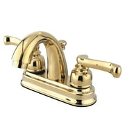 Kingston Brass GKB5612FL 4 in. Centerset Bathroom Faucet, Polished Brass