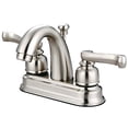 thumbnail image 1 of Kingston Brass GKB5618FL Water Saving Royale Centerset Lavatory Faucet with Scroll Lever Handles, Satin Nickel, 1 of 2