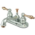 thumbnail image 1 of Kingston Brass GKB604AL 4 in. Centerset Bathroom Faucet, Polished Chrome/Polished Brass, 1 of 2