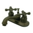 thumbnail image 1 of Kingston Brass GKB605AX Water Saving Water Saving Restoration Centerset Lavatory Faucet with Cross Handles, Oil Rubbed Bronze, 1 of 2