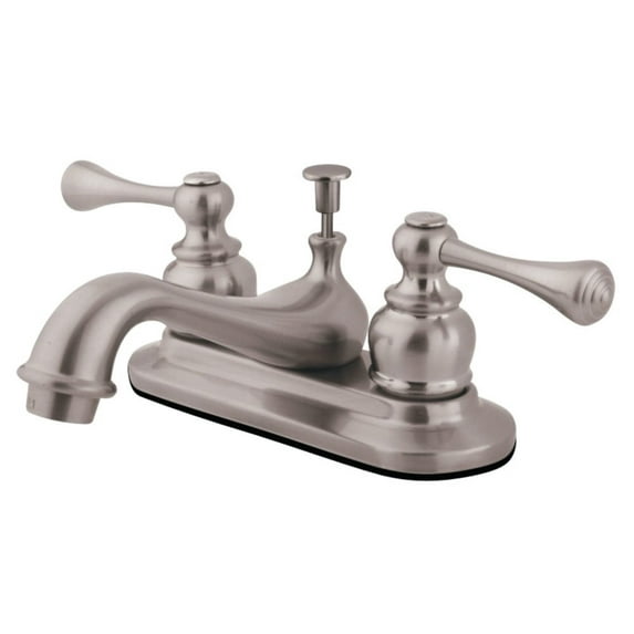 Kingston Brass GKB608BL Water Saving Vintage Centerset Lavatory Faucet with Lever Handles, Satin Nickel