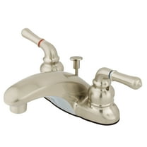 Kingston Brass GKB628 4 in. Centerset Bathroom Faucet, Brushed Nickel