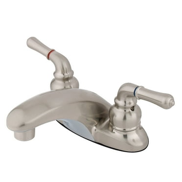 Kingston Brass GKB628LP 4 in. Centerset Bathroom Faucet, Brushed Nickel