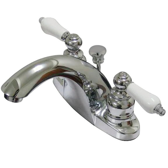 Kingston Brass GKB7641PL 4 in. Centerset Bathroom Faucet, Polished Chrome