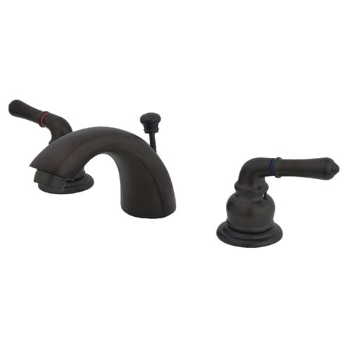 Kingston Brass GKB955 Water Saving Magellan Mini Widespread Lavatory Standard Mount Faucet, Oil Rubbed Bronze