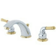 Kingston Brass GKB964 Widespread Bathroom Faucet, Polished Chrome/Polished Brass