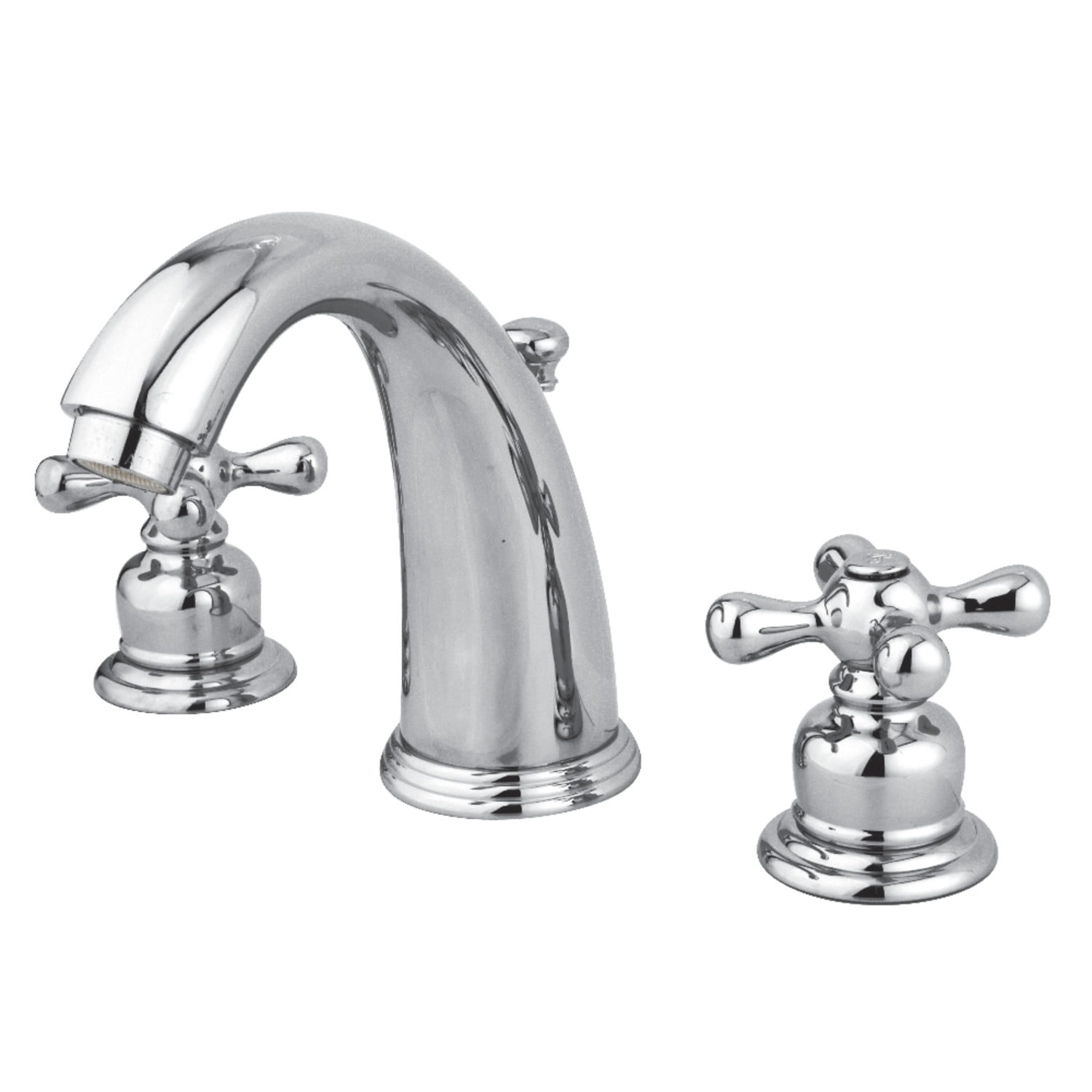 Victorian Polished Chrome 8-Inch Widespread Bathroom Faucet