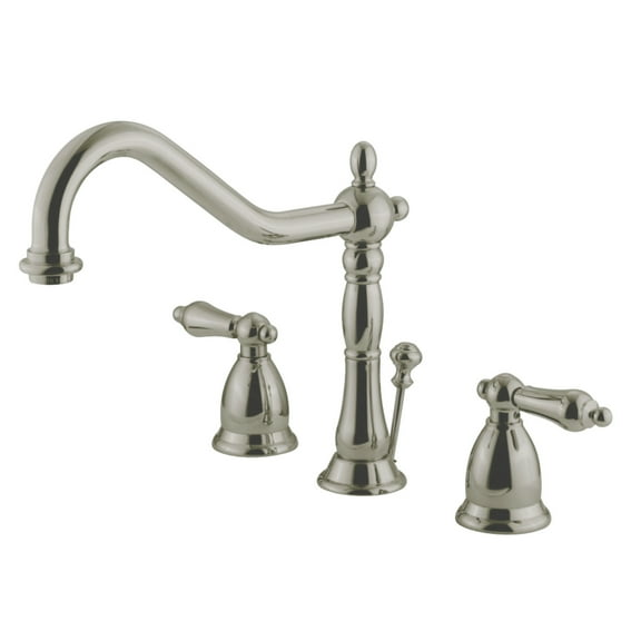 Kingston Brass GKS1998AL Widespread Bathroom Faucet, Brushed Nickel