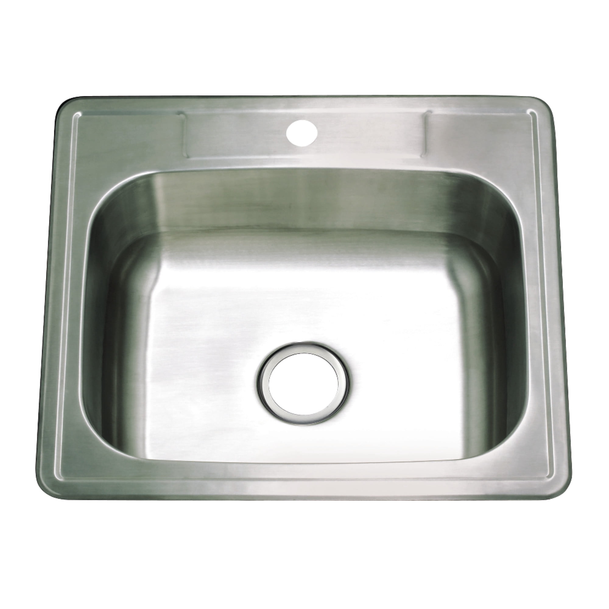 Gourmetier GKTS252281 Studio 25" Stainless Steel Self-Rimming Single Bowl Drop-In Kitchen Sink, Brushed