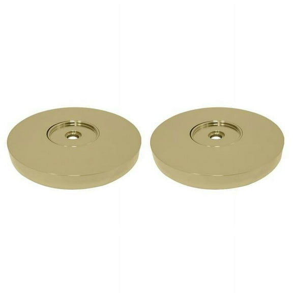 Kingston Brass GLDRF814122 1.25 in. Silver Sage Grab Bar Flange, Polished Brass - Set of 2