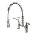 thumbnail image 1 of Gourmetier GS1278AL Heritage Double-Handle Deck-Mount Pre-Rinse Bridge Kitchen Faucet, Brushed Nickel, 1 of 4