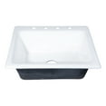 thumbnail image 1 of Kingston Brass GT252294 Towne 25" Cast Iron Self-Rimming Single Bowl Drop-In Kitchen Sink, 4-Hole, White, 1 of 7
