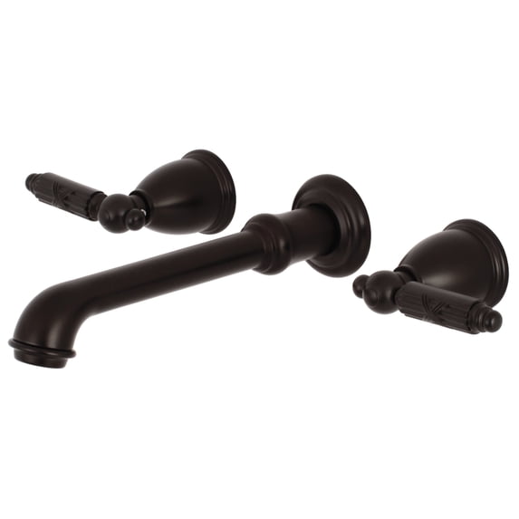 Kingston Brass KS7025GL Georgian Two-Handle Wall Mount Roman Tub Faucet, Oil Rubbed Bronze
