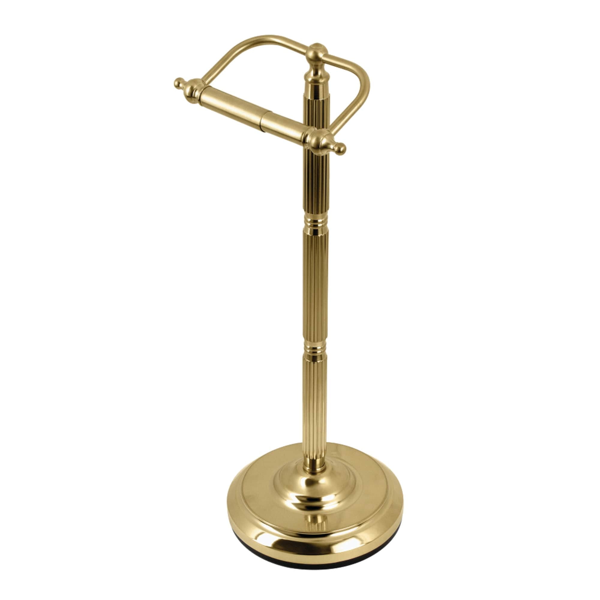Georgian Brushed Brass Freestanding Toilet Paper Holder