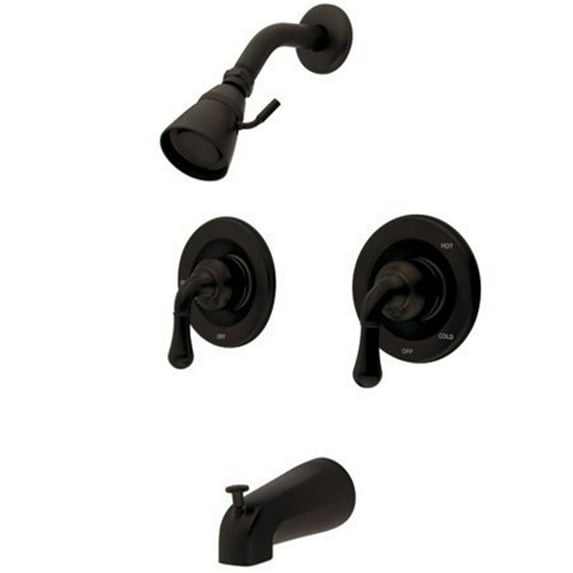 Kingston Brass GKB675 Water Saving Magellan Tub & Shower Faucet with Pressure Balanced Valve, Oil Rubbed Bronze