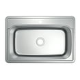 thumbnail image 1 of Gourmetier GKTS3322901 Studio 33" Stainless Steel Self-Rimming Single Bowl Drop-In Kitchen Sink, Brushed, 1 of 5