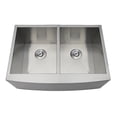 thumbnail image 1 of Gourmetier GKUDF302110 Uptowne 30" Stainless Steel Apron-Front Double Bowl Farmhouse Kitchen Sink with Strainers x 2, Brushed, 1 of 5