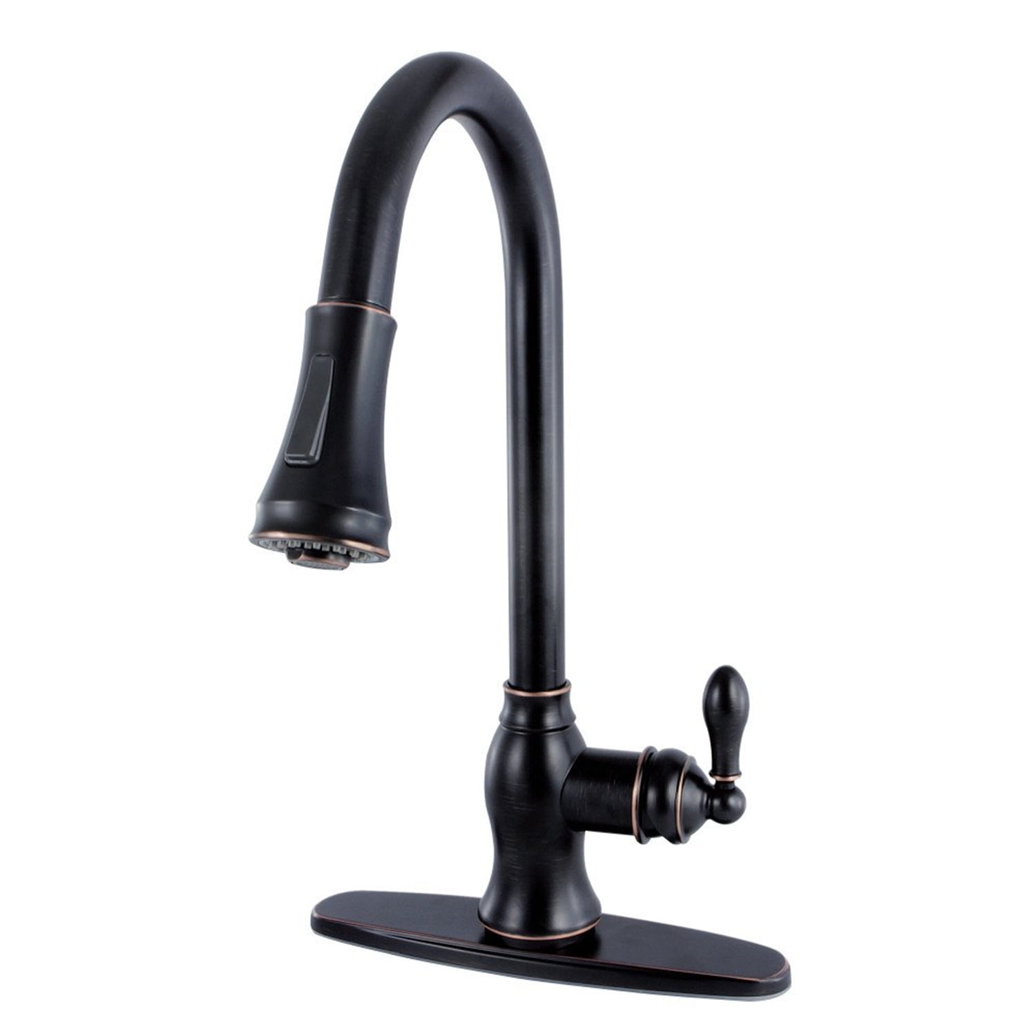Naples Bronze Single-Handle Pull-Down Kitchen Faucet