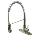thumbnail image 1 of Gourmetier GSY8888DL Concord Single-Handle Deck-Mount Pre-Rinse Kitchen Faucet, Brushed Nickel, 1 of 6
