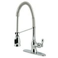 thumbnail image 1 of Gourmetier GSY8891ACL American Classic Single-Handle Deck-Mount Pre-Rinse Kitchen Faucet, Polished Chrome, 1 of 8