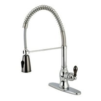 Kingston Brass Gsy889.Akl Kaiser 1.8 GPM Single Hole Pre-Rinse Pull Down Kitchen Faucet -
