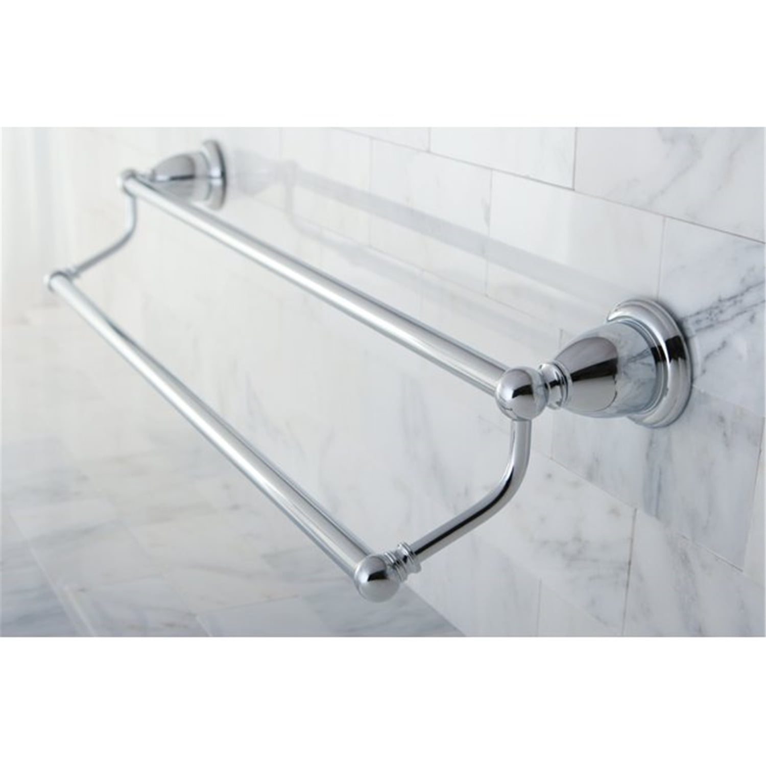 Heritage 24-Inch Polished Brass Dual Towel Bar