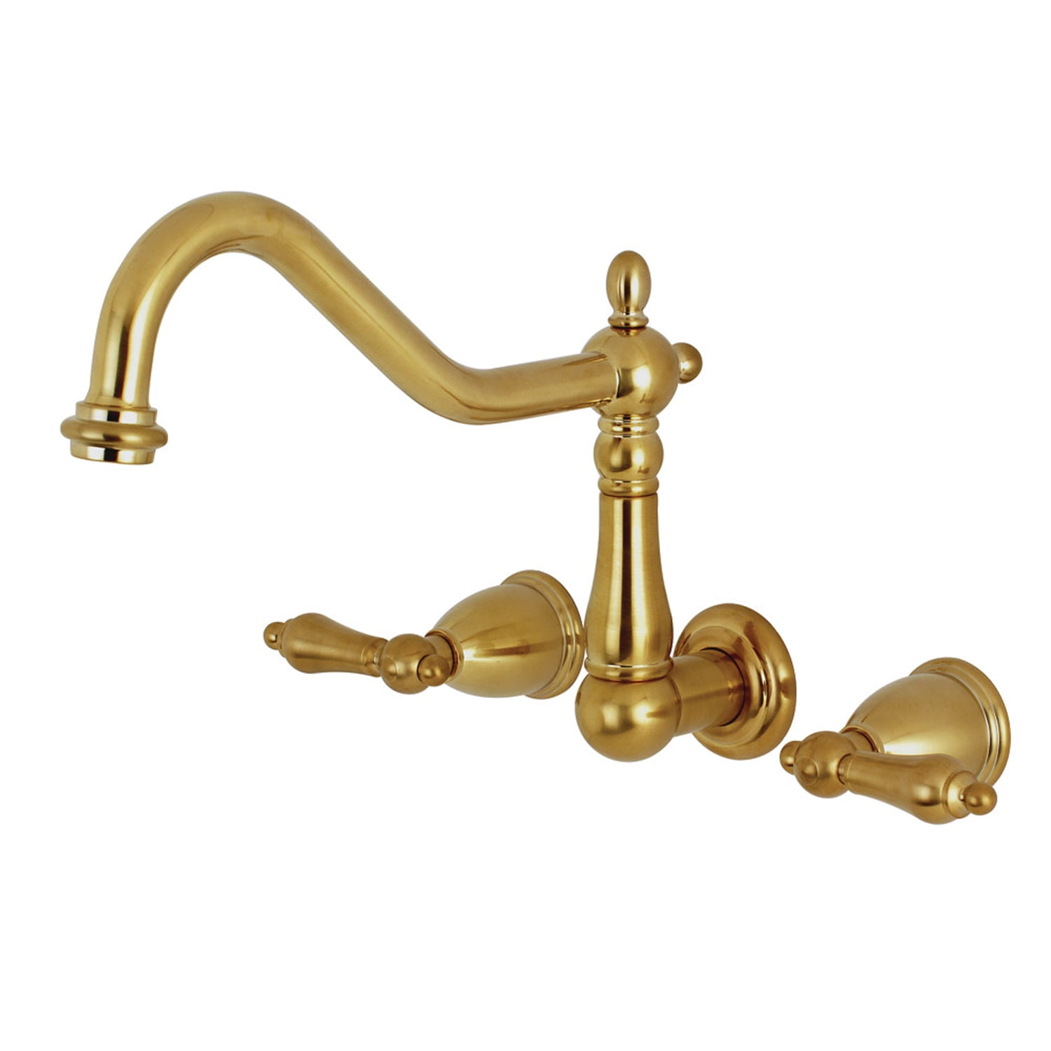 Kingston Brass Heritage Roman Tub Faucets With Brushed Brass Finish KS1027AL