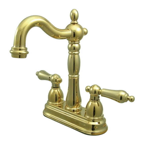 Kingston Brass Heritage KB1492AL Bar Faucet Without Pop-Up Rod, Polished Brass