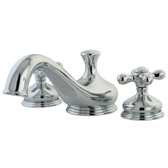 Kingston Brass KS3331AX Heritage Two-Handle Deck Mount Roman Tub Faucet, Polished Chrome