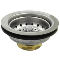 Gourmetier Made to Match K111B Stainless Steel Kitchen Sink Waste Basket with Brass Nut, Satin Nickel