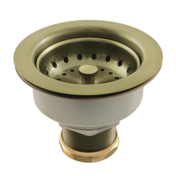 Kingston Brass K112AB Tacoma Kithchen Sink Basket Strainer in Antique Brass