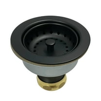 Kingston Brass K112MB Tacoma Kithchen Sink Basket Strainer in Matte Black